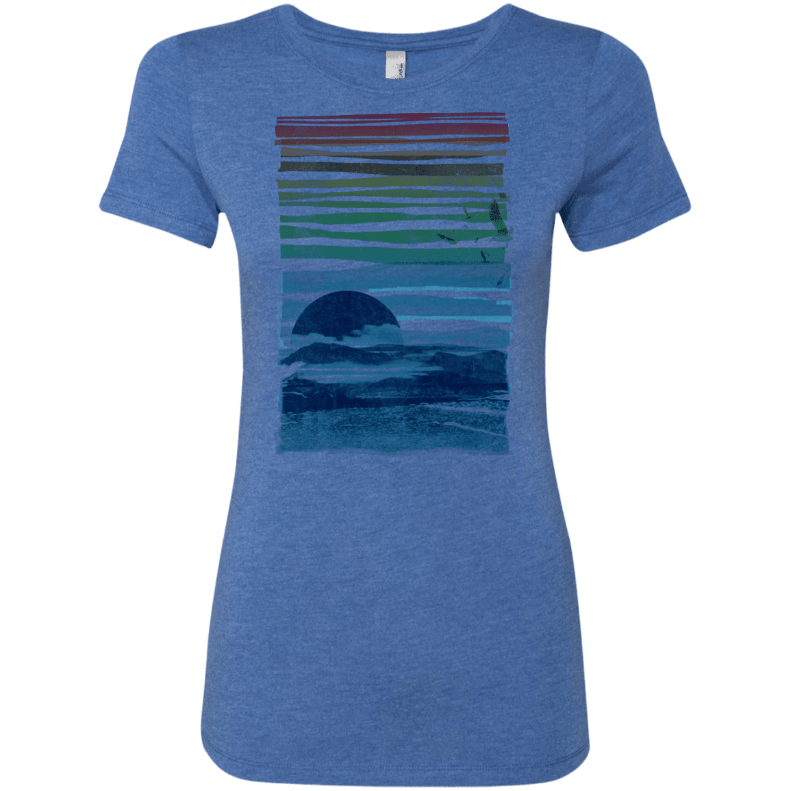 T-Shirts Vintage Royal / S Sea Landscape Women's Triblend T-Shirt