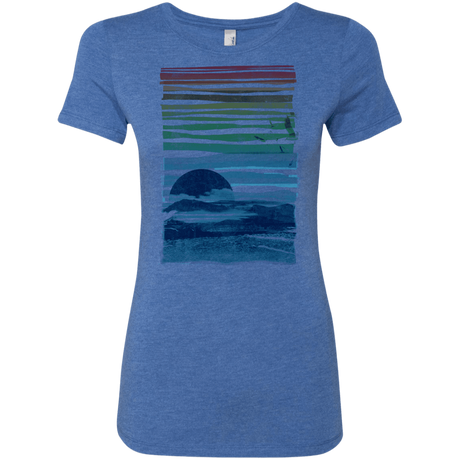 T-Shirts Vintage Royal / S Sea Landscape Women's Triblend T-Shirt