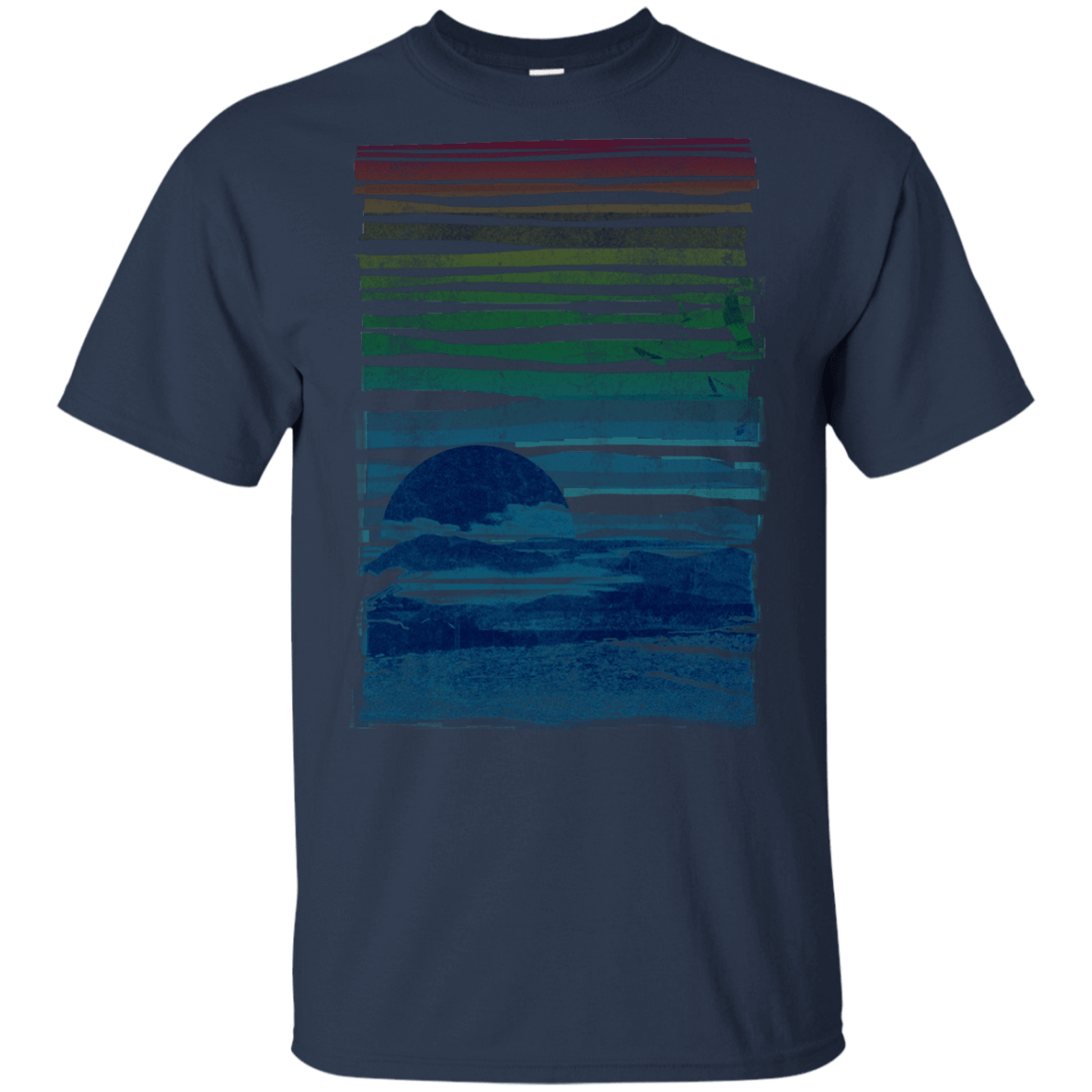 T-Shirts Navy / YXS Sea Landscape Youth T-Shirt