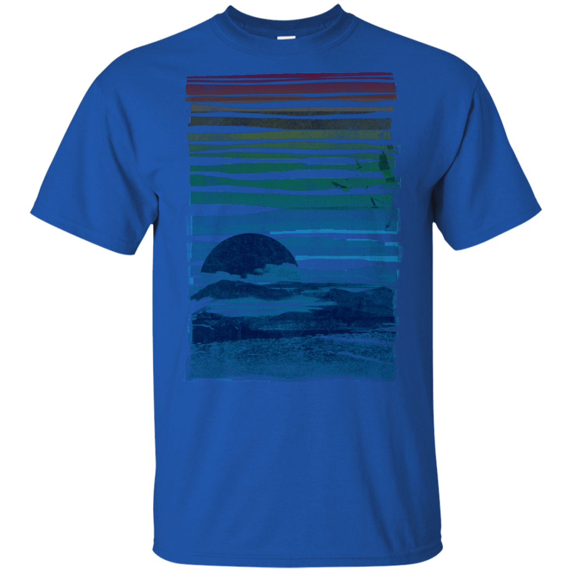 T-Shirts Royal / YXS Sea Landscape Youth T-Shirt