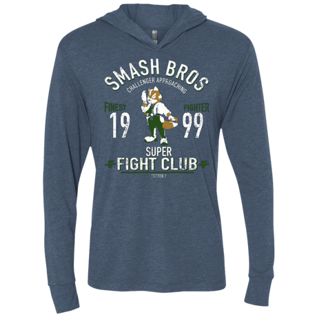 T-Shirts Indigo / X-Small Sector Z Fighter Triblend Long Sleeve Hoodie Tee