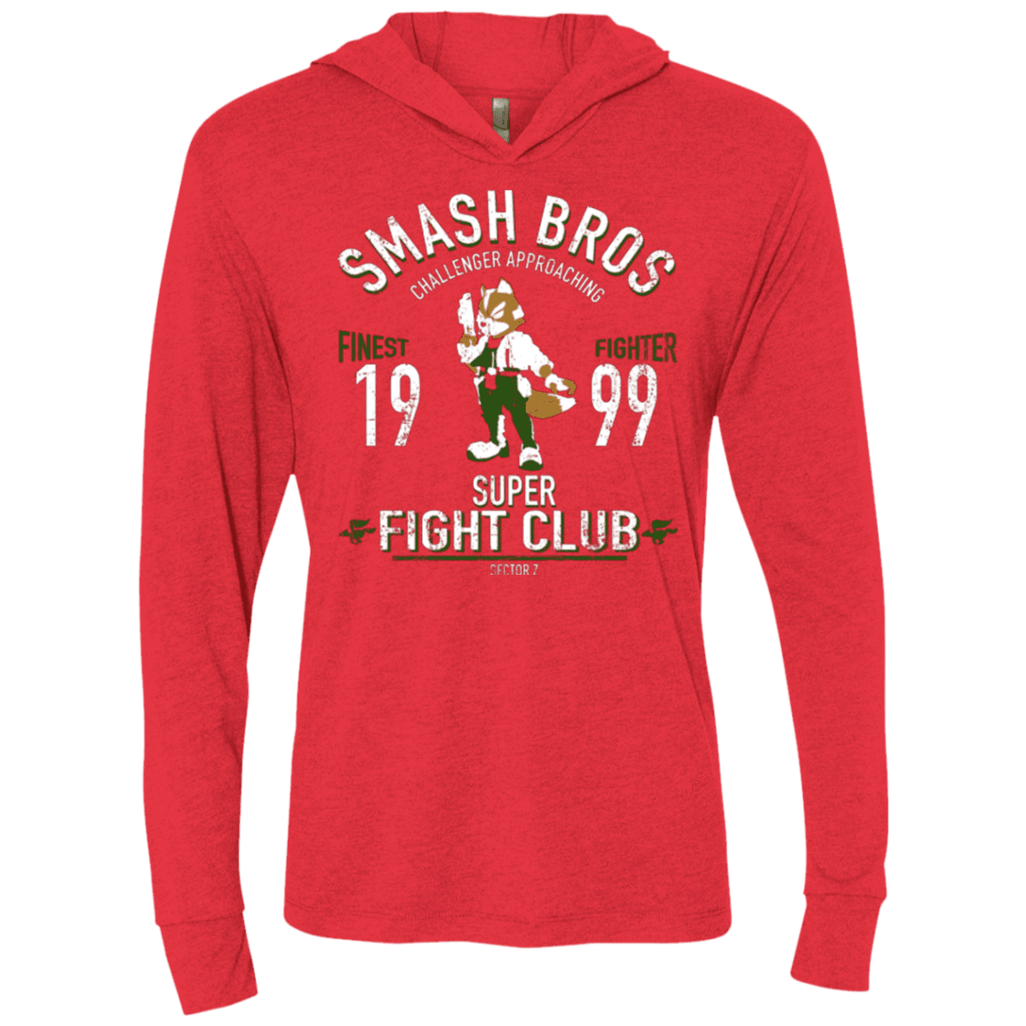 T-Shirts Vintage Red / X-Small Sector Z Fighter Triblend Long Sleeve Hoodie Tee