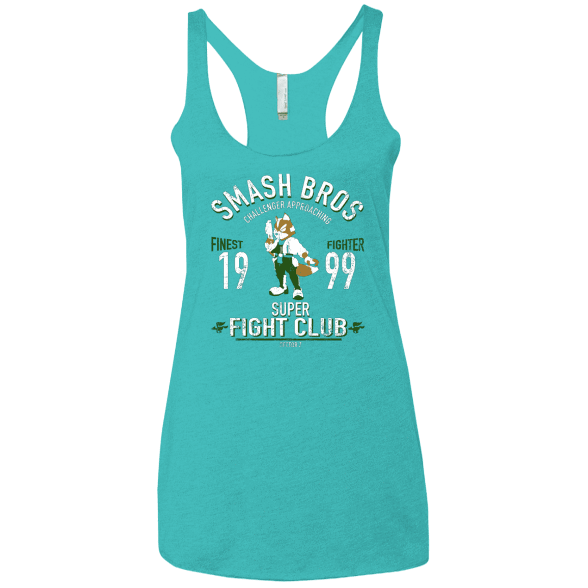 T-Shirts Tahiti Blue / X-Small Sector Z Fighter Women's Triblend Racerback Tank