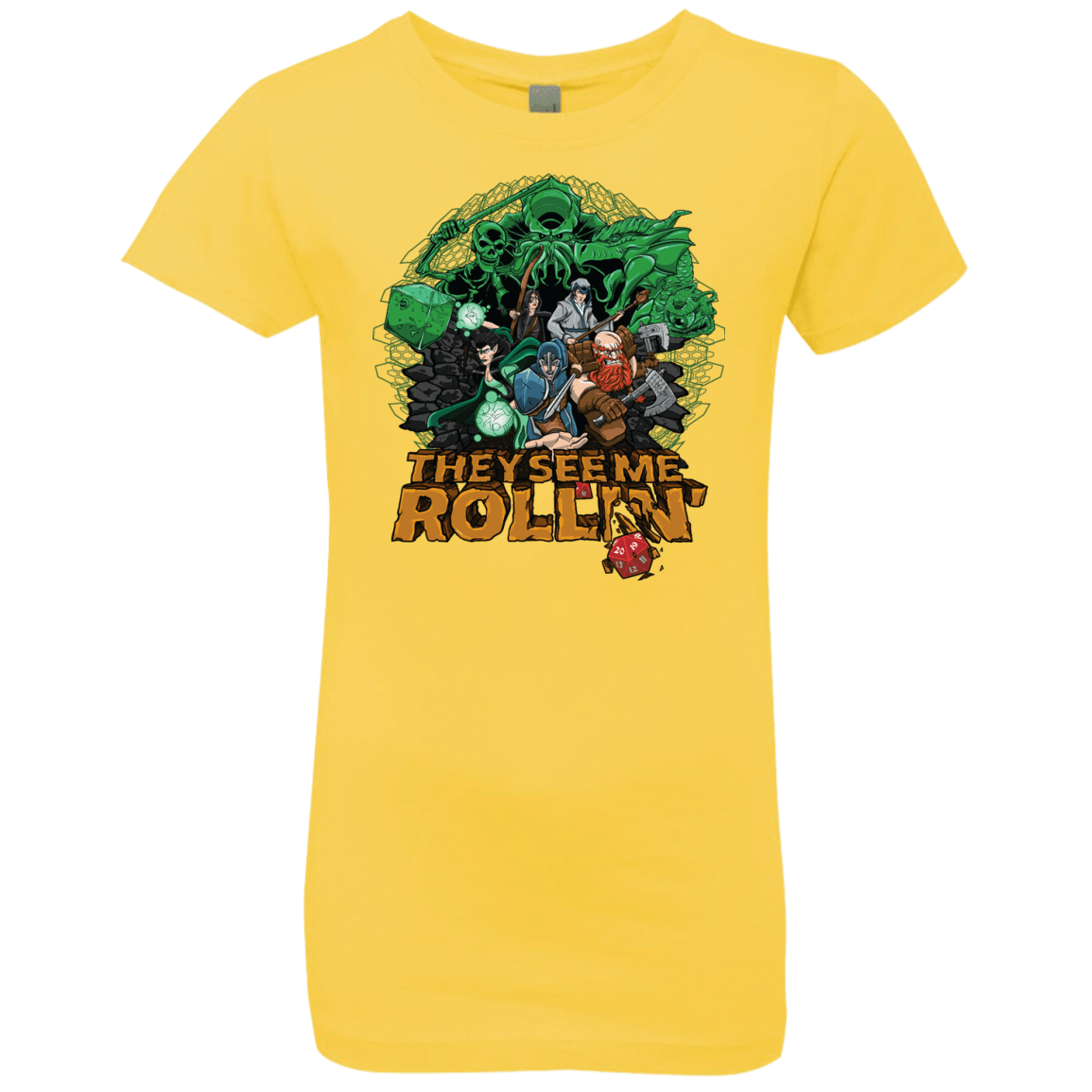 T-Shirts Vibrant Yellow / YXS See me rolling Girls Premium T-Shirt