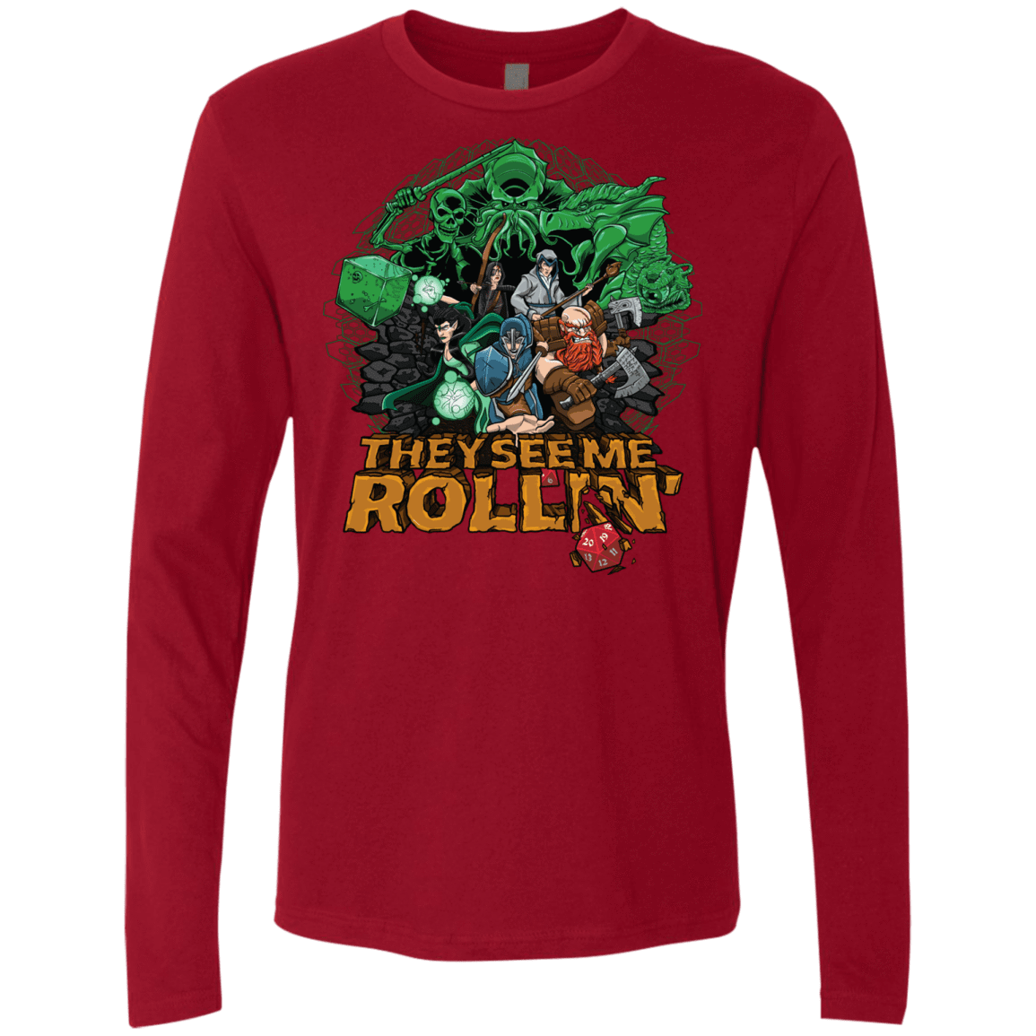 T-Shirts Cardinal / Small See me rolling Men's Premium Long Sleeve