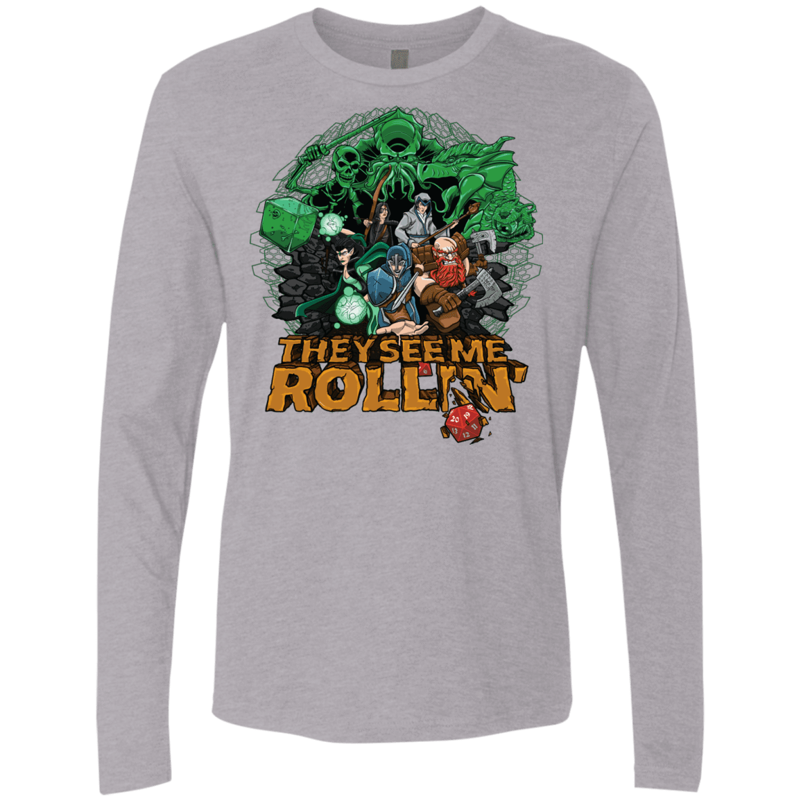 T-Shirts Heather Grey / Small See me rolling Men's Premium Long Sleeve