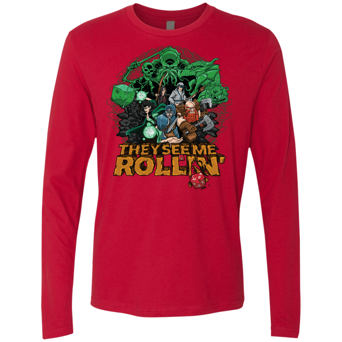 T-Shirts Red / Small See me rolling Men's Premium Long Sleeve