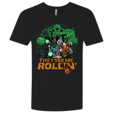 T-Shirts Black / X-Small See me rolling Men's Premium V-Neck