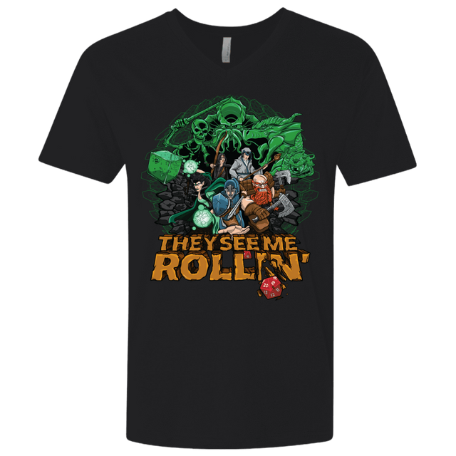 T-Shirts Black / X-Small See me rolling Men's Premium V-Neck