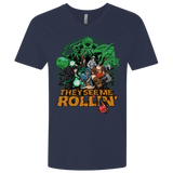 T-Shirts Midnight Navy / X-Small See me rolling Men's Premium V-Neck