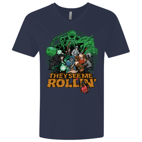 T-Shirts Midnight Navy / X-Small See me rolling Men's Premium V-Neck