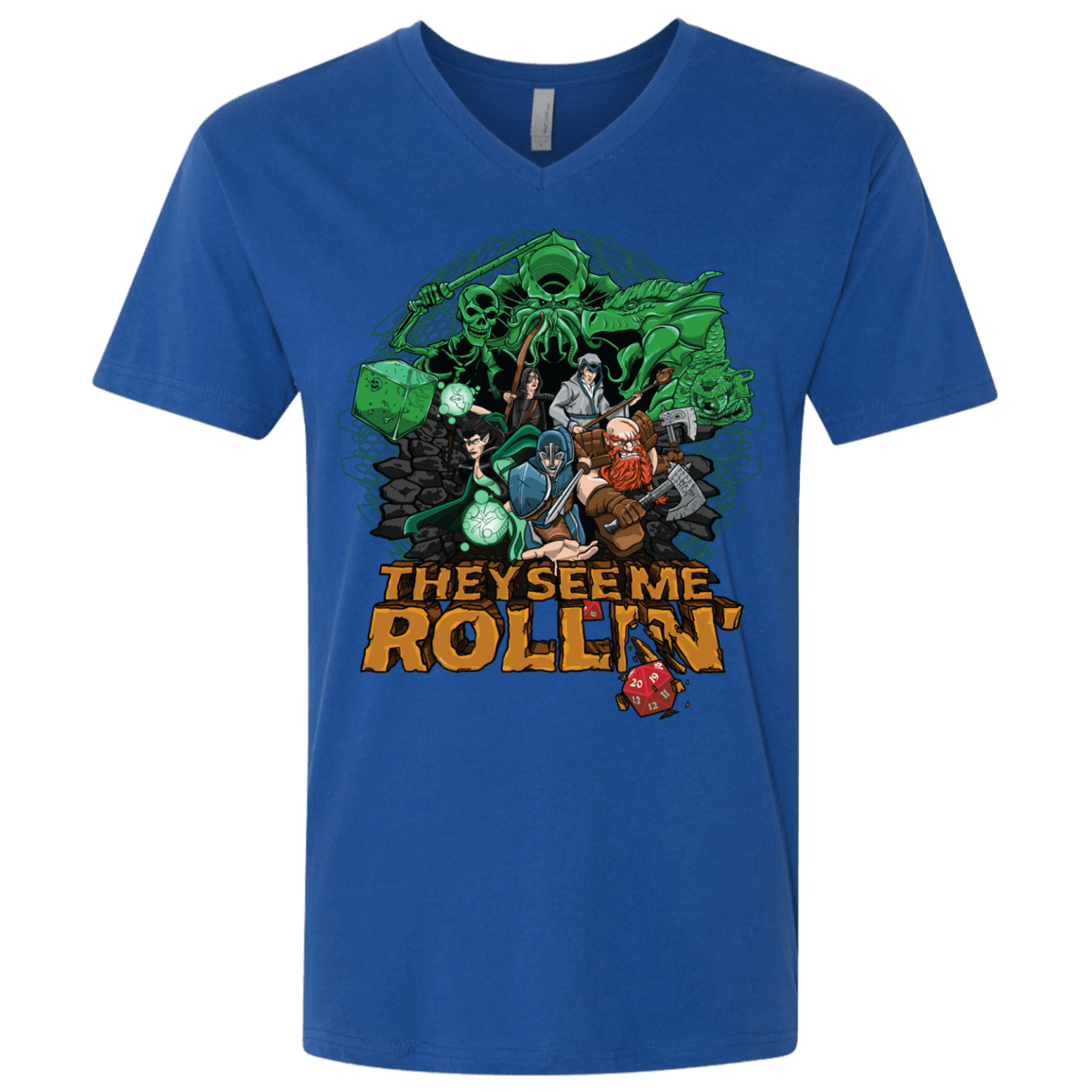 T-Shirts Royal / X-Small See me rolling Men's Premium V-Neck