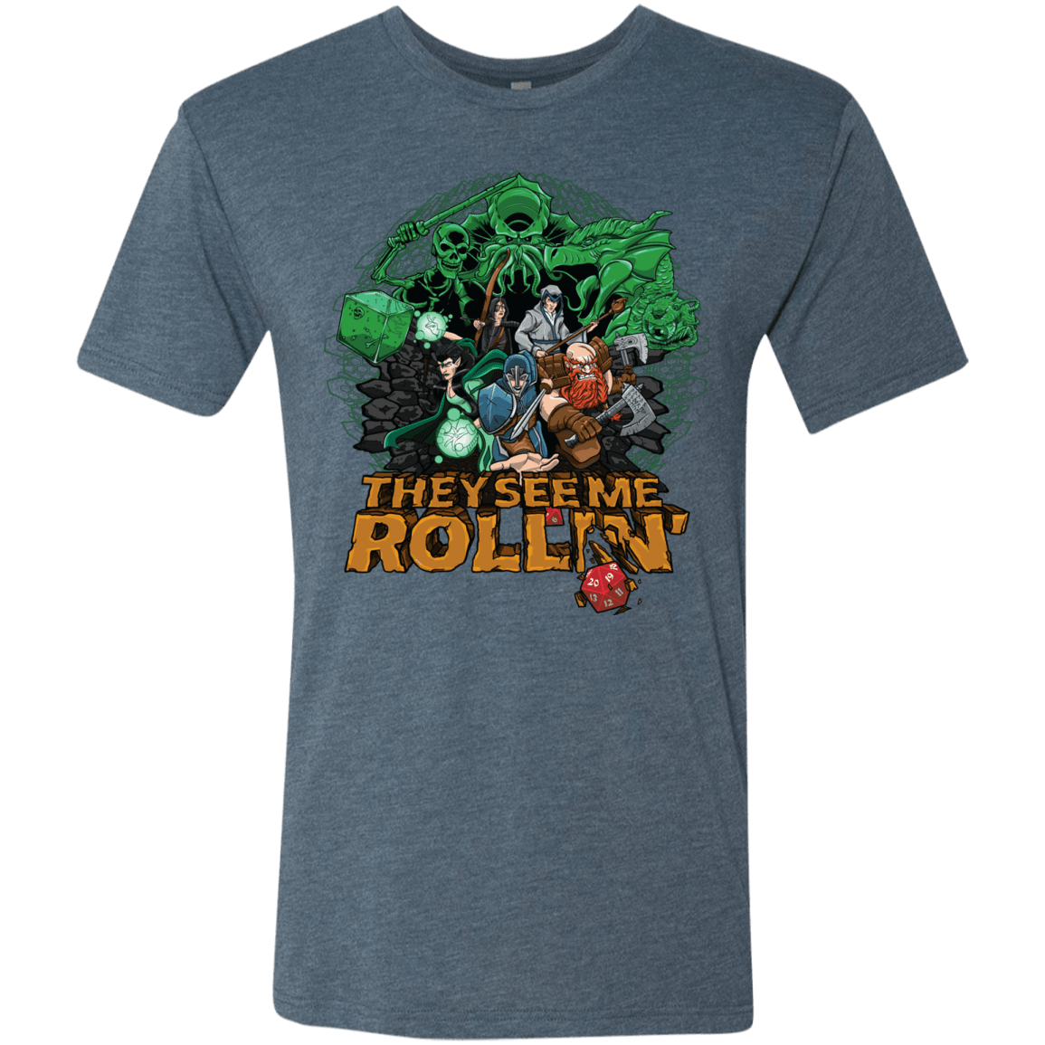 T-Shirts Indigo / Small See me rolling Men's Triblend T-Shirt