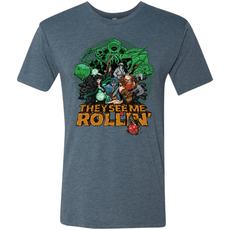 T-Shirts Indigo / Small See me rolling Men's Triblend T-Shirt