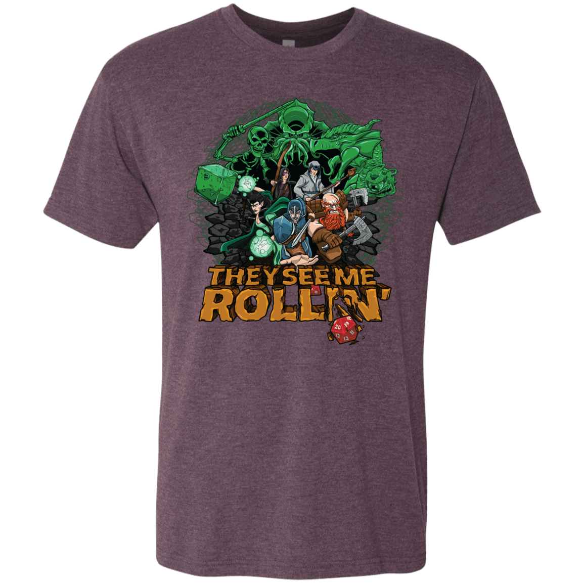 T-Shirts Vintage Purple / Small See me rolling Men's Triblend T-Shirt