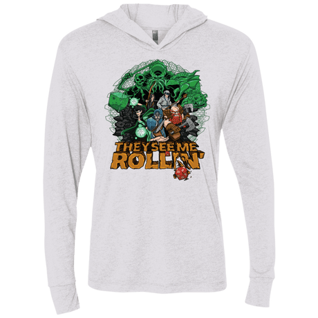 T-Shirts Heather White / X-Small See me rolling Triblend Long Sleeve Hoodie Tee