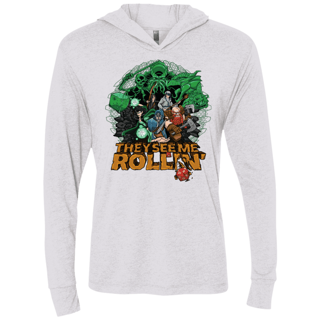 T-Shirts Heather White / X-Small See me rolling Triblend Long Sleeve Hoodie Tee