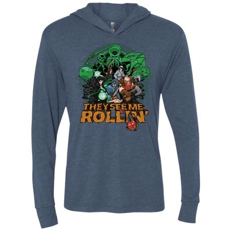 T-Shirts Indigo / X-Small See me rolling Triblend Long Sleeve Hoodie Tee