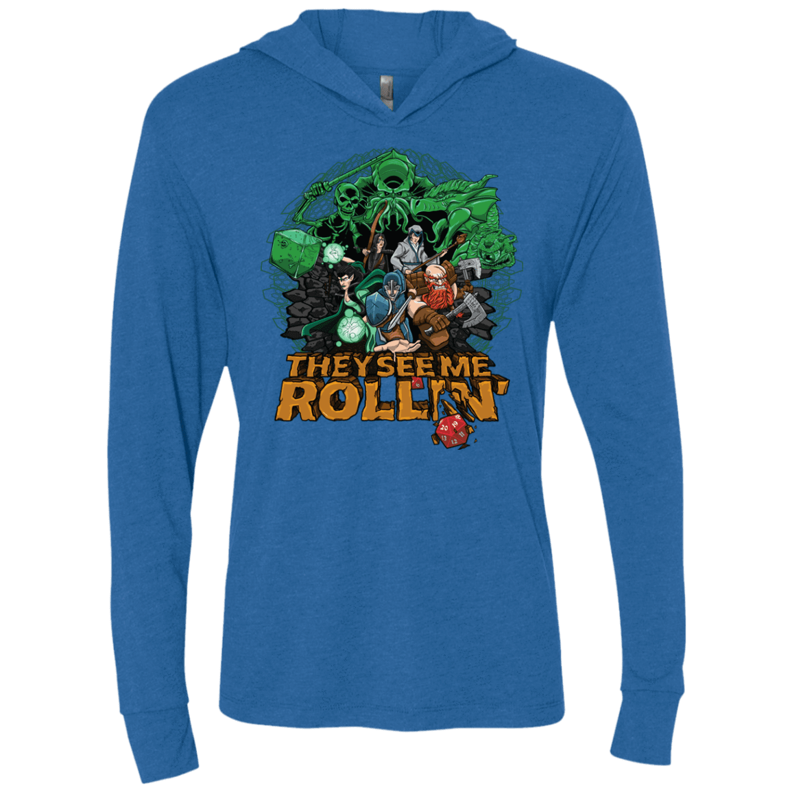 T-Shirts Vintage Royal / X-Small See me rolling Triblend Long Sleeve Hoodie Tee