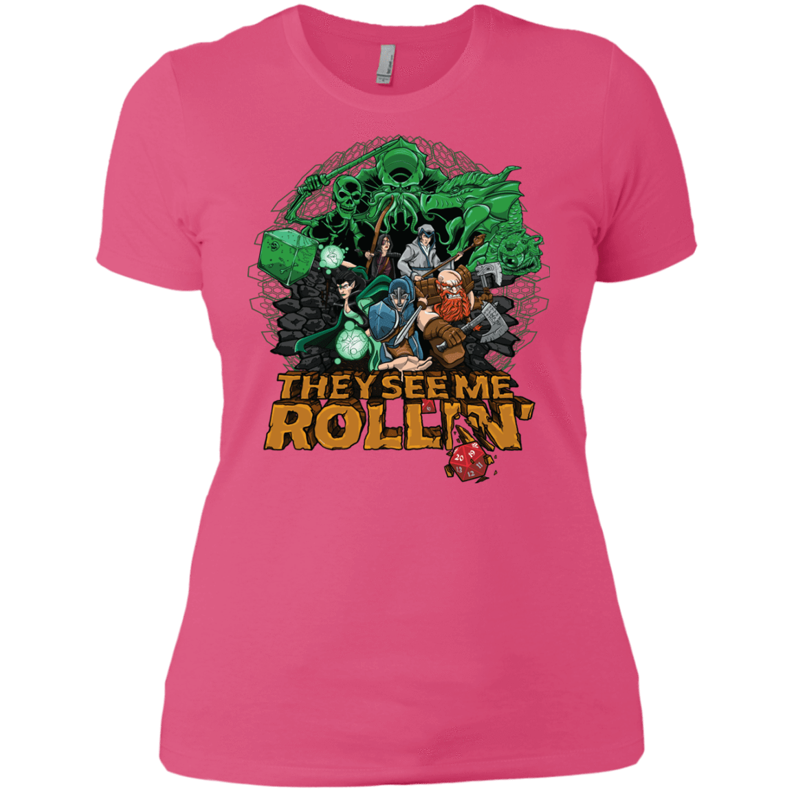 T-Shirts Hot Pink / X-Small See me rolling Women's Premium T-Shirt