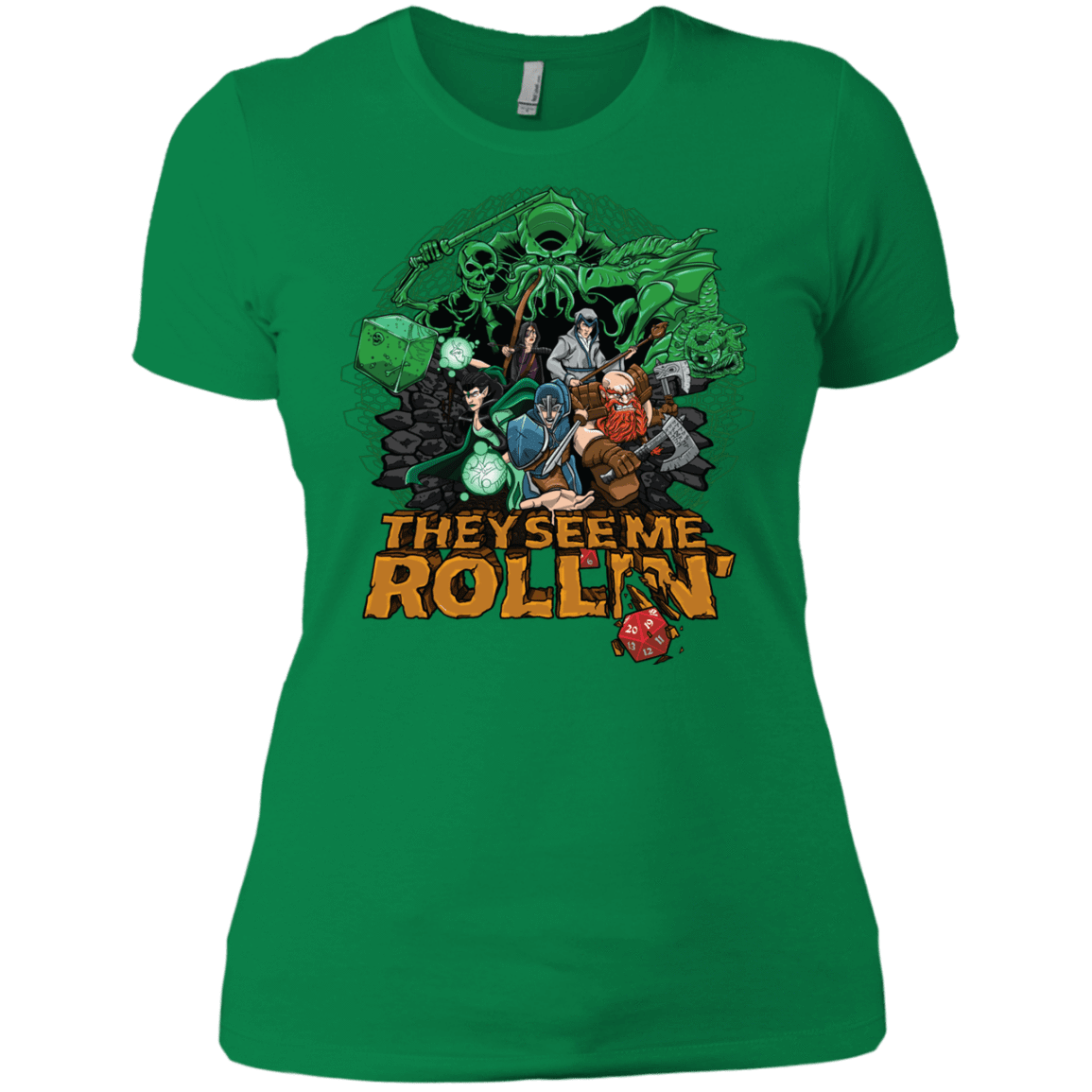 T-Shirts Kelly Green / X-Small See me rolling Women's Premium T-Shirt