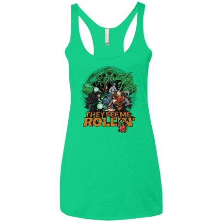 T-Shirts Envy / X-Small See me rolling Women's Triblend Racerback Tank
