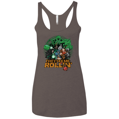 T-Shirts Macchiato / X-Small See me rolling Women's Triblend Racerback Tank