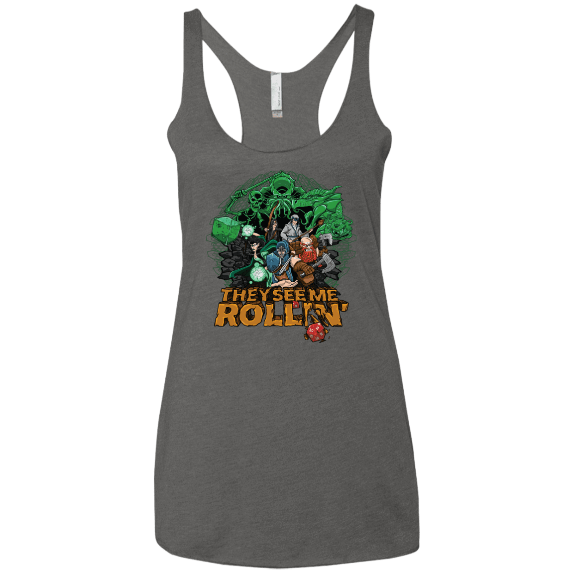 T-Shirts Premium Heather / X-Small See me rolling Women's Triblend Racerback Tank
