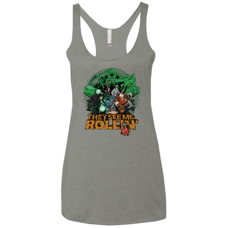 T-Shirts Venetian Grey / X-Small See me rolling Women's Triblend Racerback Tank