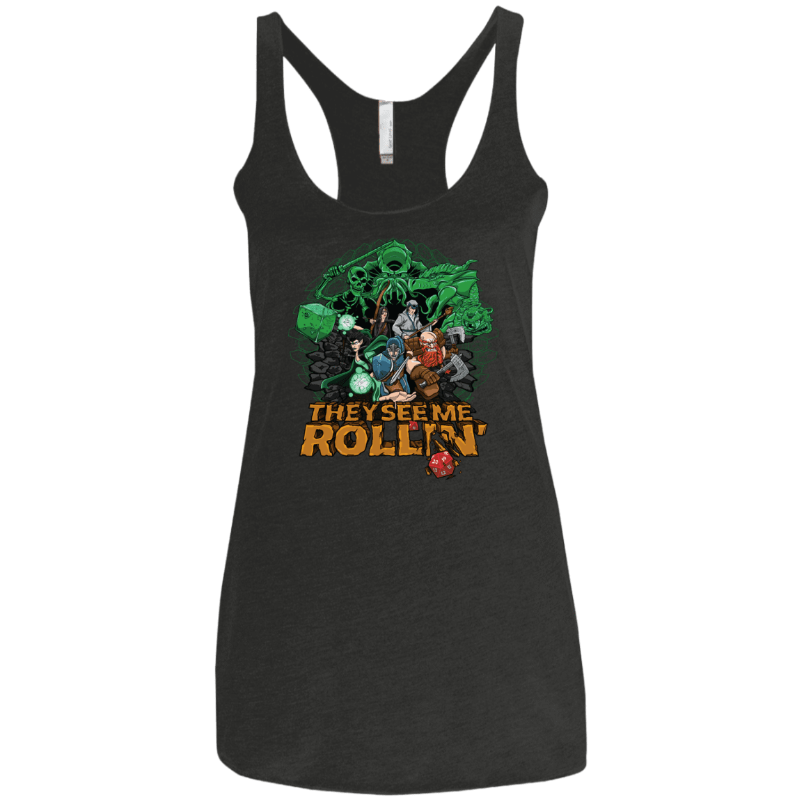 T-Shirts Vintage Black / X-Small See me rolling Women's Triblend Racerback Tank