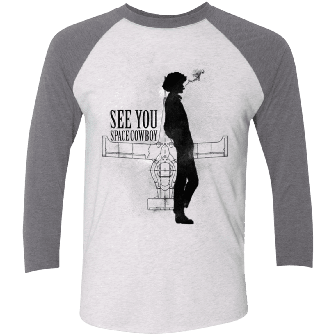 T-Shirts Heather White/Premium Heather / X-Small See you Space Cowboy Men's Triblend 3/4 Sleeve