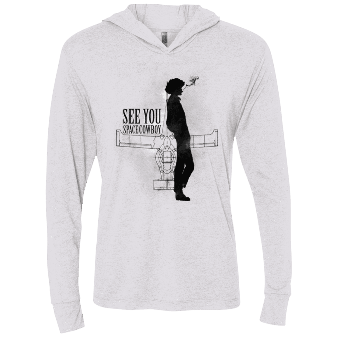 T-Shirts Heather White / X-Small See you Space Cowboy Triblend Long Sleeve Hoodie Tee