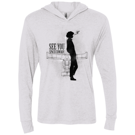 T-Shirts Heather White / X-Small See you Space Cowboy Triblend Long Sleeve Hoodie Tee