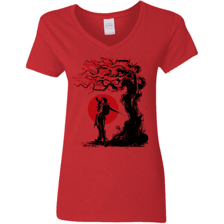 T-Shirts Red / S Seed Under the Sun Women's V-Neck T-Shirt