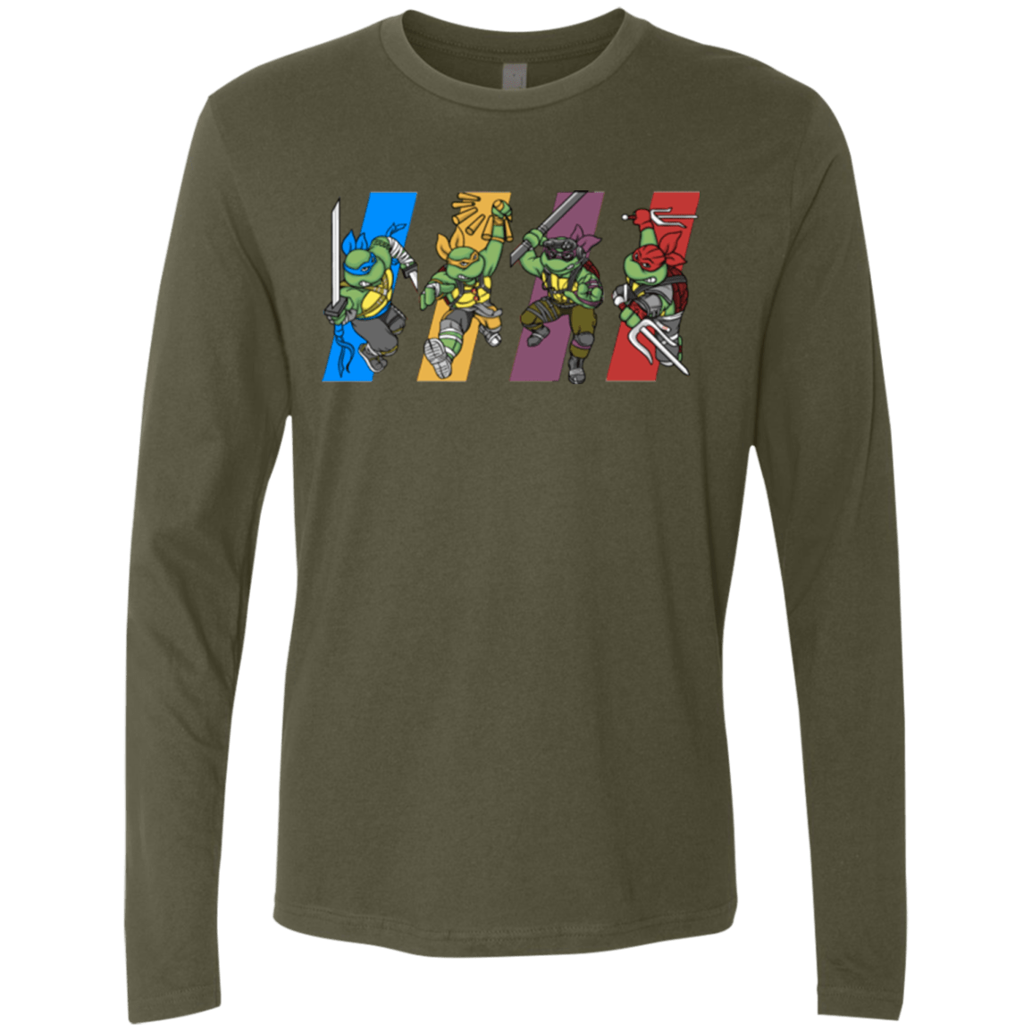 T-Shirts Military Green / S Select your Ninja Men's Premium Long Sleeve