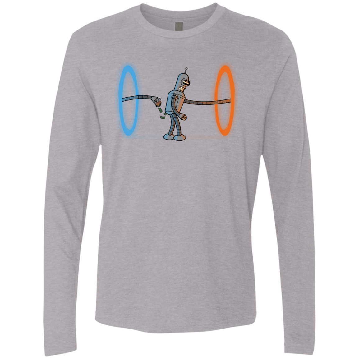 T-Shirts Heather Grey / S Self Service Men's Premium Long Sleeve