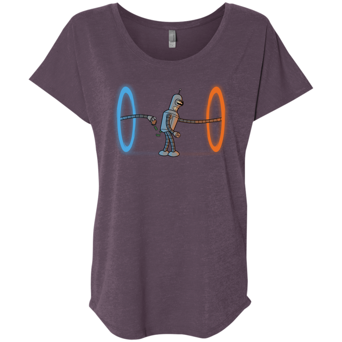 T-Shirts Vintage Purple / X-Small Self Service Triblend Dolman Sleeve