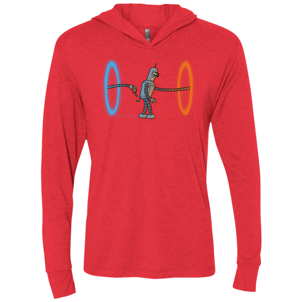 T-Shirts Vintage Red / X-Small Self Service Triblend Long Sleeve Hoodie Tee