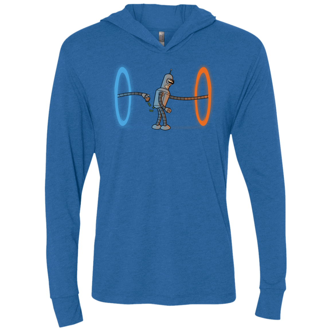 T-Shirts Vintage Royal / X-Small Self Service Triblend Long Sleeve Hoodie Tee