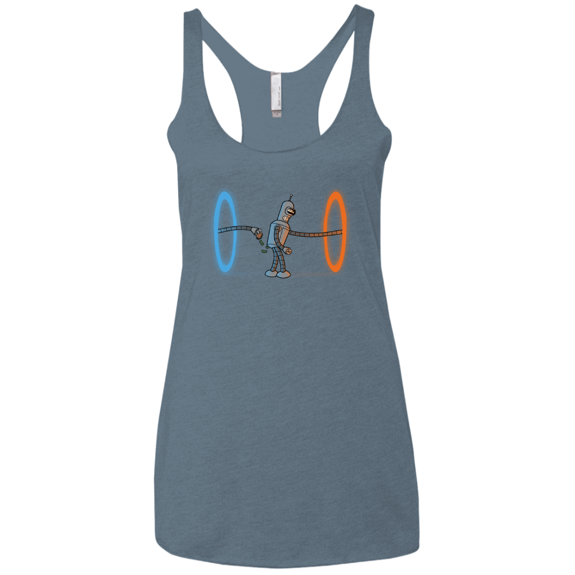 T-Shirts Indigo / X-Small Self Service Women's Triblend Racerback Tank