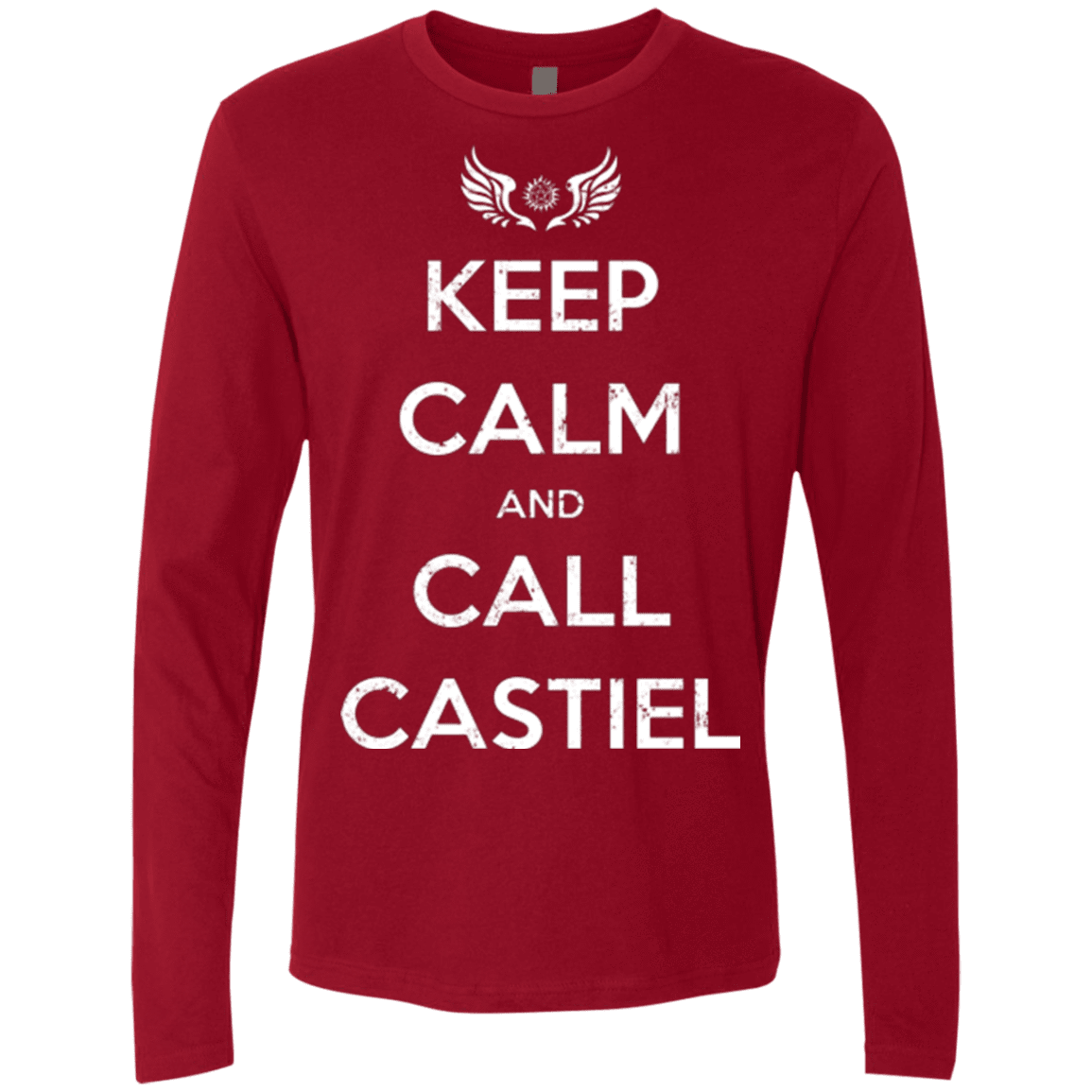 T-Shirts Cardinal / Small Send Me An Angel Men's Premium Long Sleeve