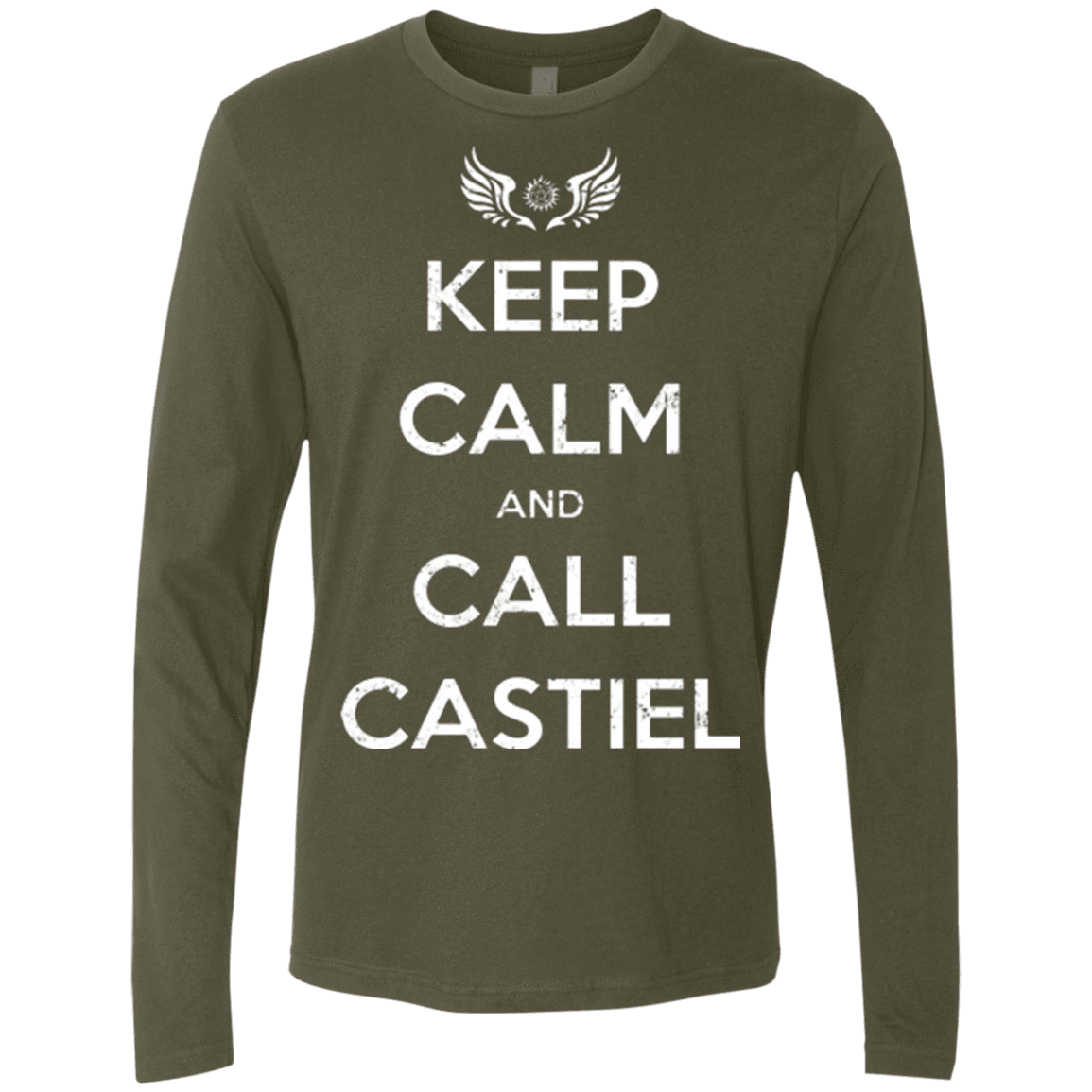 T-Shirts Military Green / Small Send Me An Angel Men's Premium Long Sleeve