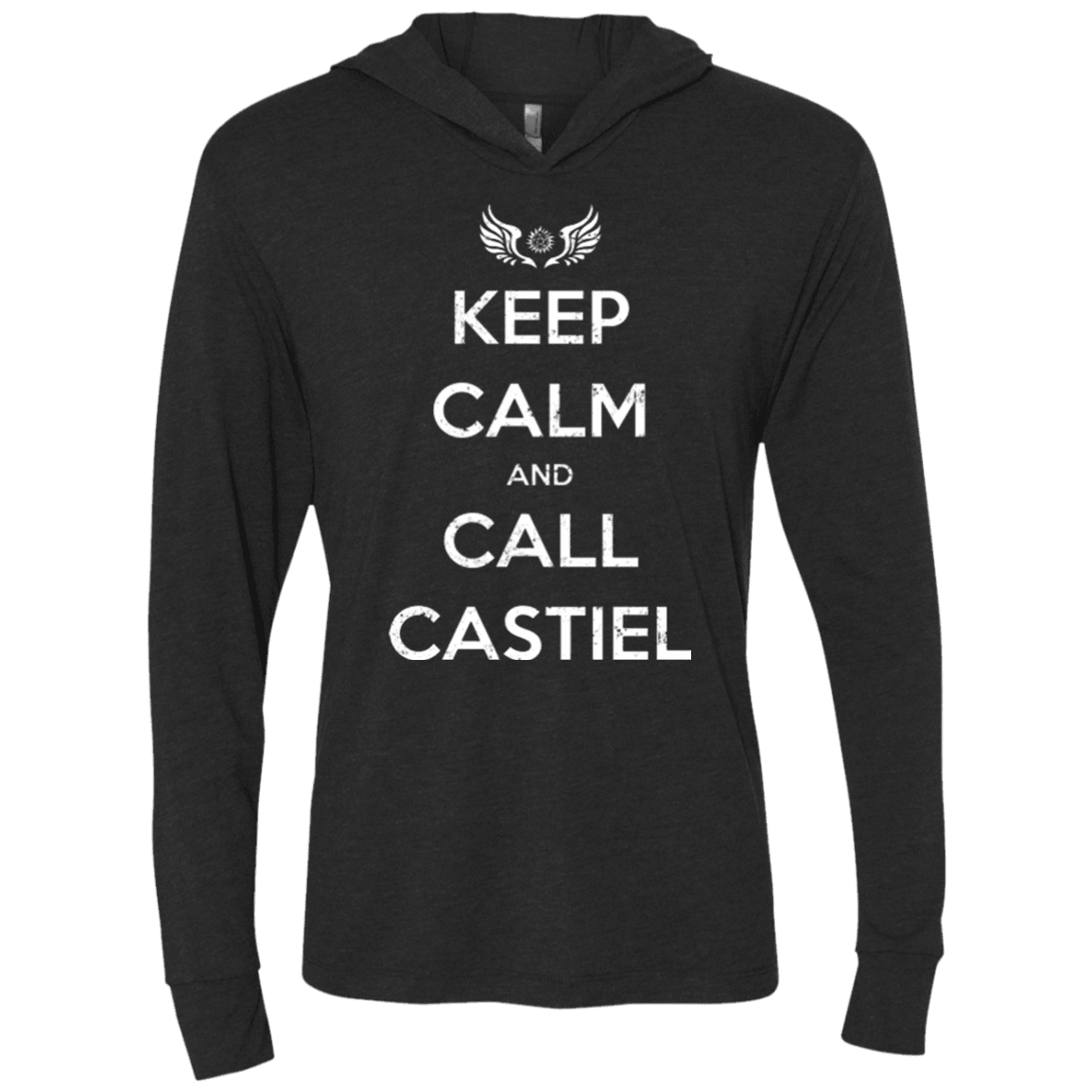 T-Shirts Vintage Black / X-Small Send Me An Angel Triblend Long Sleeve Hoodie Tee