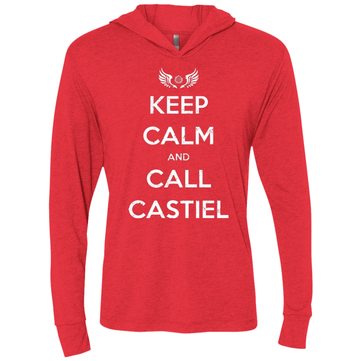 T-Shirts Vintage Red / X-Small Send Me An Angel Triblend Long Sleeve Hoodie Tee