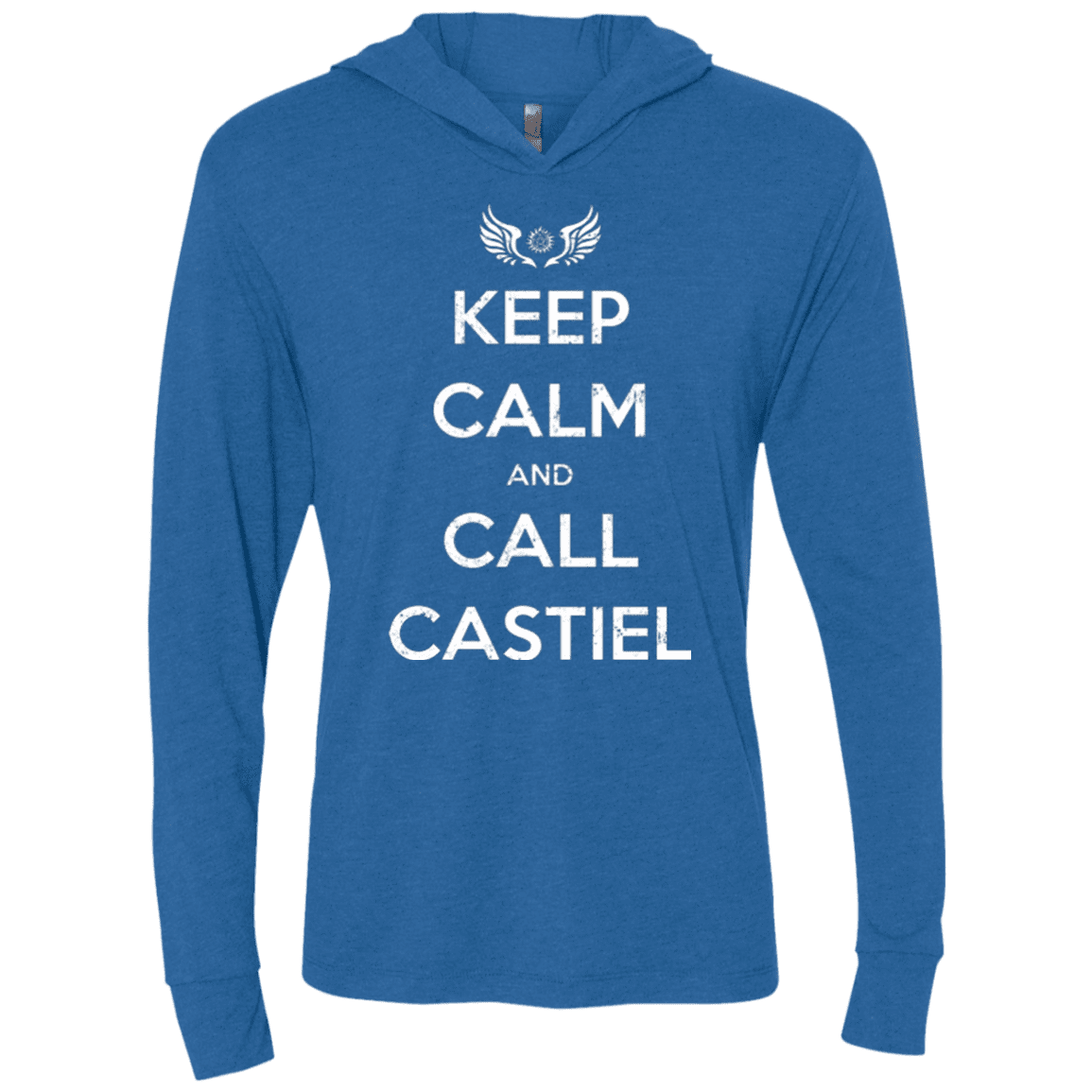 T-Shirts Vintage Royal / X-Small Send Me An Angel Triblend Long Sleeve Hoodie Tee