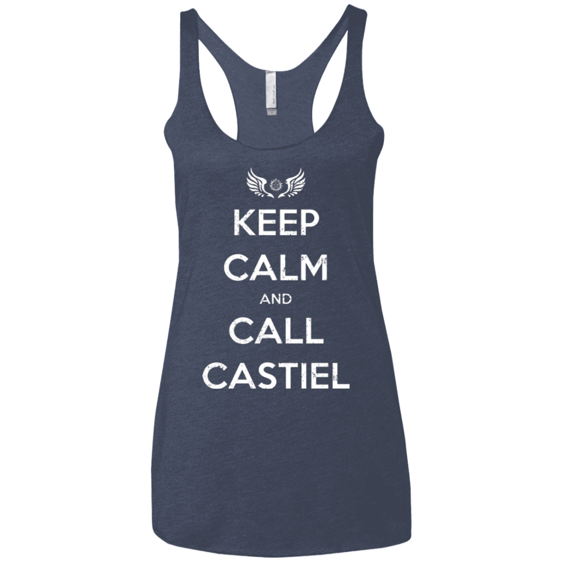 T-Shirts Vintage Navy / X-Small Send Me An Angel Women's Triblend Racerback Tank