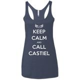 T-Shirts Vintage Navy / X-Small Send Me An Angel Women's Triblend Racerback Tank