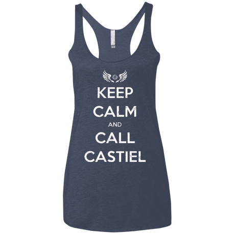 T-Shirts Vintage Navy / X-Small Send Me An Angel Women's Triblend Racerback Tank