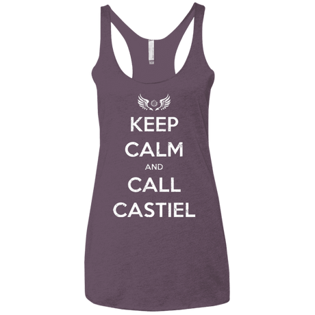 T-Shirts Vintage Purple / X-Small Send Me An Angel Women's Triblend Racerback Tank