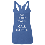 T-Shirts Vintage Royal / X-Small Send Me An Angel Women's Triblend Racerback Tank